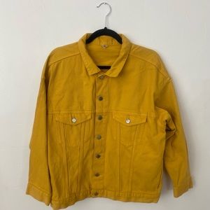 Mustard Yellow Denim Jacket H&M size US 10 M/L fit